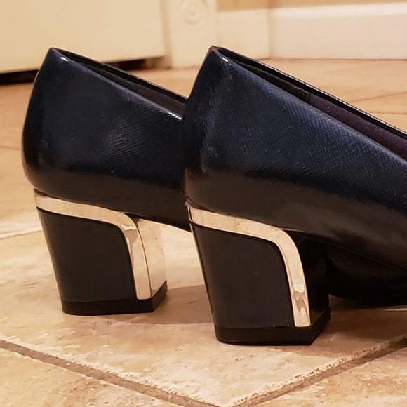 Blue Heels with Silver Details - Picture 2 of 8